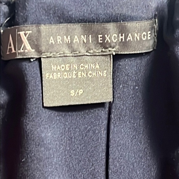 EUC Armani Exchange Black or Navy Denim Crop Top | Size Small - Picture 5 of 7